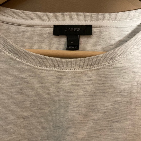 J. Crew grey cotton bow tie ribbon sleeves sweater - Picture 3 of 4